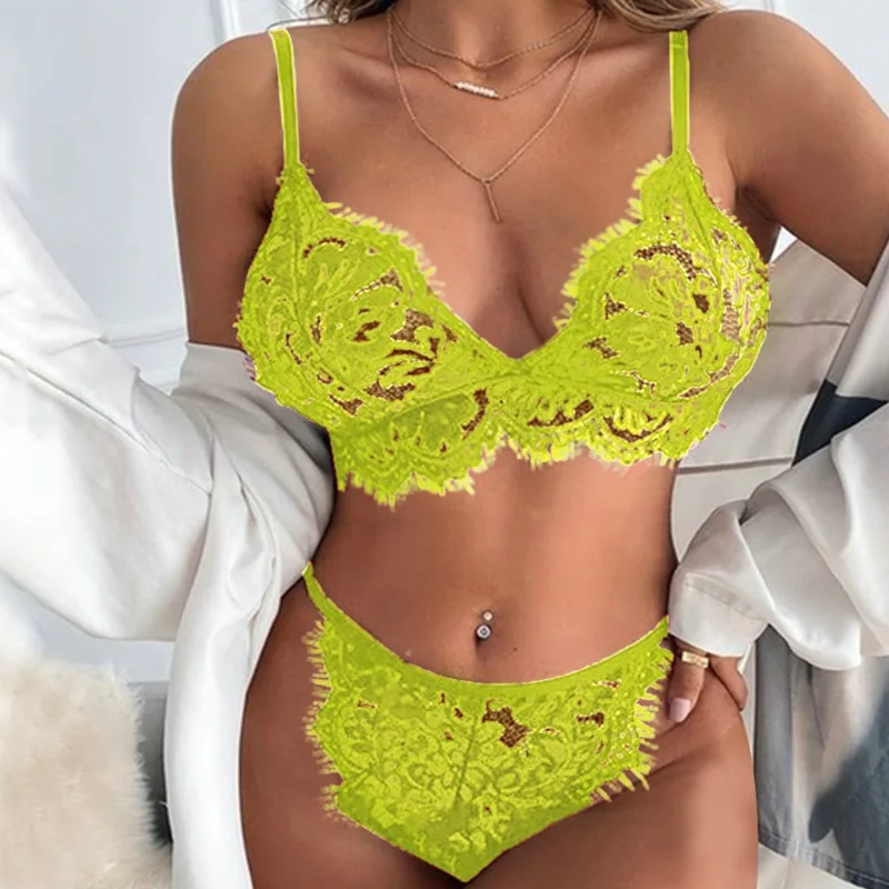 

New Lingerie Women's Underwear Set Sexy Lace Transparent Erotic Lingerie Set Female Underwear Lace Bra Panties Underwear Women