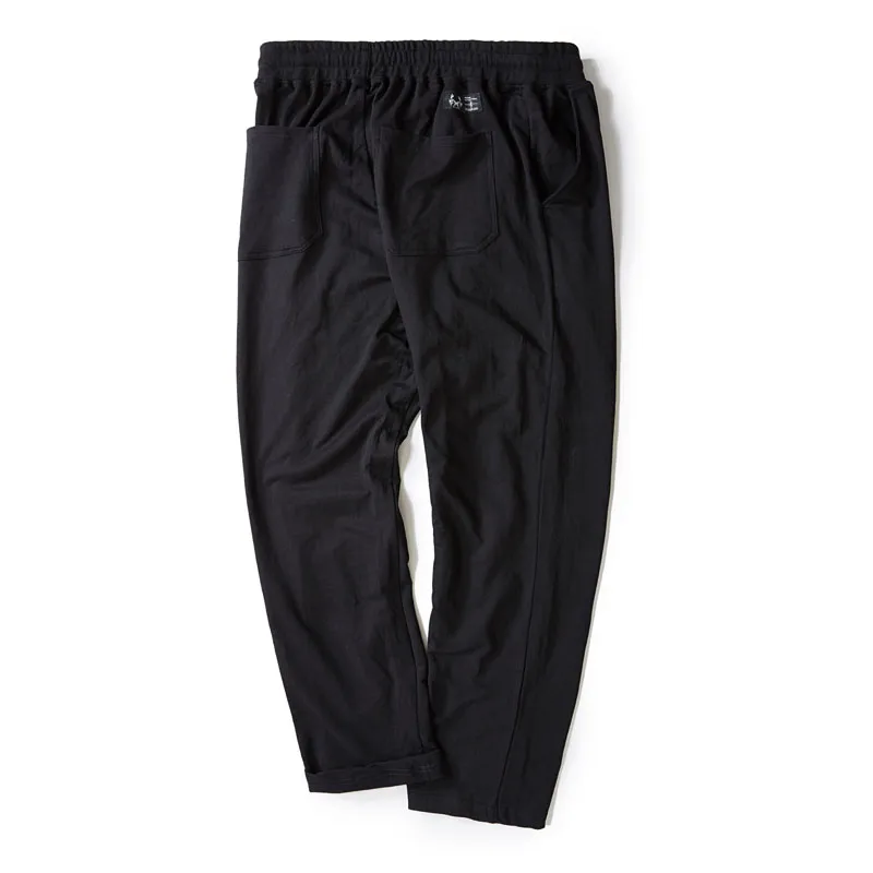 7XL 8XL мужские тонкие повседневные хлопковые брюки с карманами больших размеров