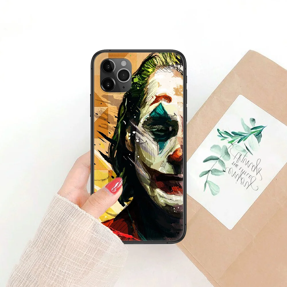 

Cool Joker Phone Case Cover Hull For iphone 5 5s se 2 6 6s 7 8 12 mini plus X XS XR 11 PRO MAX black 3D cover painting bumper
