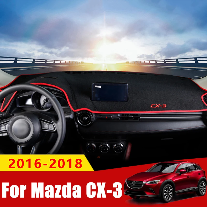 Для MAZDA CX-3 CX3 CX 3 крышка приборной панели автомобиля Приборная панель коврик Защита от солнца коврик приборная панель аксессуары для ковров