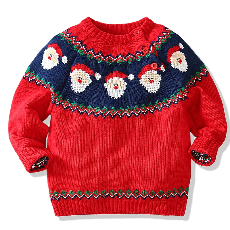 Осенний хлопковый свитер для мальчиков и девочек 1 5 лет милые вязаные топы
