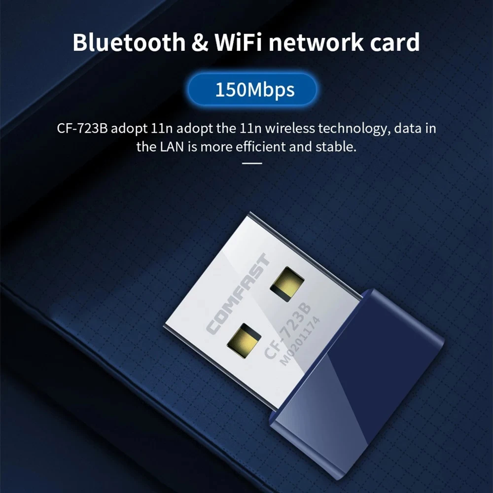 comfast cf 723b wireless bluetooth 4 0 adapter usb wifi card 150mbps transmitter receiver network card for pc computer laptop free global shipping