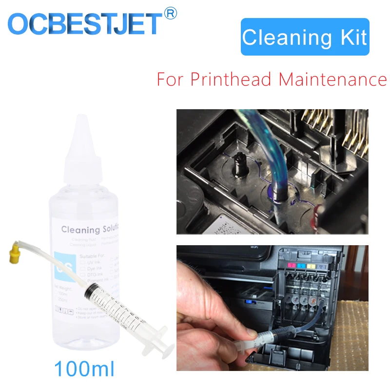

Maintenance Cleaning Liquid Kit For Epson HP Canon Brother Inkjet Printer Cleaning Solution For Dye Pigment Sublimation Ink