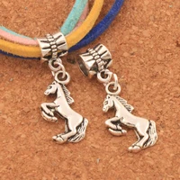 eager jumping horse big hole beads mic 19x31mm 100pcs zinc alloy dangle fit european bracelets jewelry diy b053