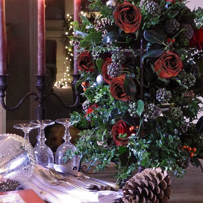 

Artificial Flowers Artificial Silk Rose Faux Rose Bouquet 12 Heads Vintage Rose for DIY Wedding Centerpiece Party Home Decor