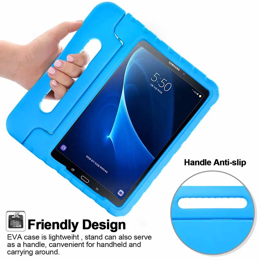 Детский ударопрочный чехол EVA для samsung GALAXY Tab A 10,1 дюймов T580 T585 SM-T580N Безопасный детский чехол для планшета чехол с ручкой и подставкой