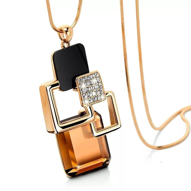 Длинные ожерелья и подвески LWMMD для женщин женское колье геометрическое