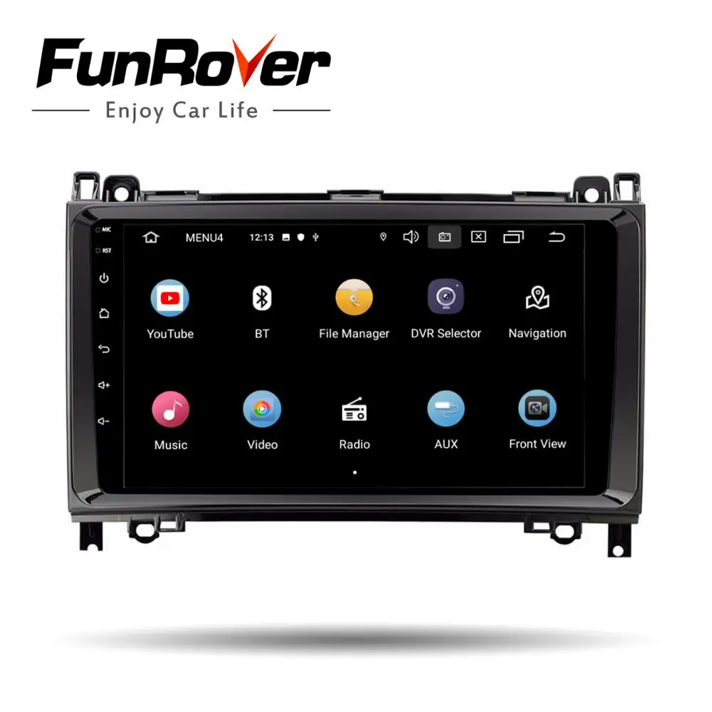 Funrover Автомобильный мультимедийный плеер Android 9.0 2 Din gps Авторадио для Mercedes Benz B W245 B150