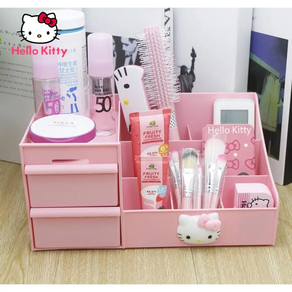 Пластиковая коробка Hello Kitty для хранения косметики европейская принцесса милая