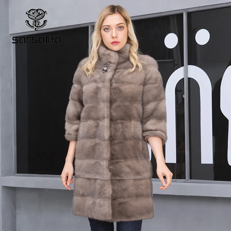 Mink Fur Coat Oversize Women Winter Natural Fur Coats Female Warm Thick Long Genuine Leather Jackets Ladies Detachable 2020 New
