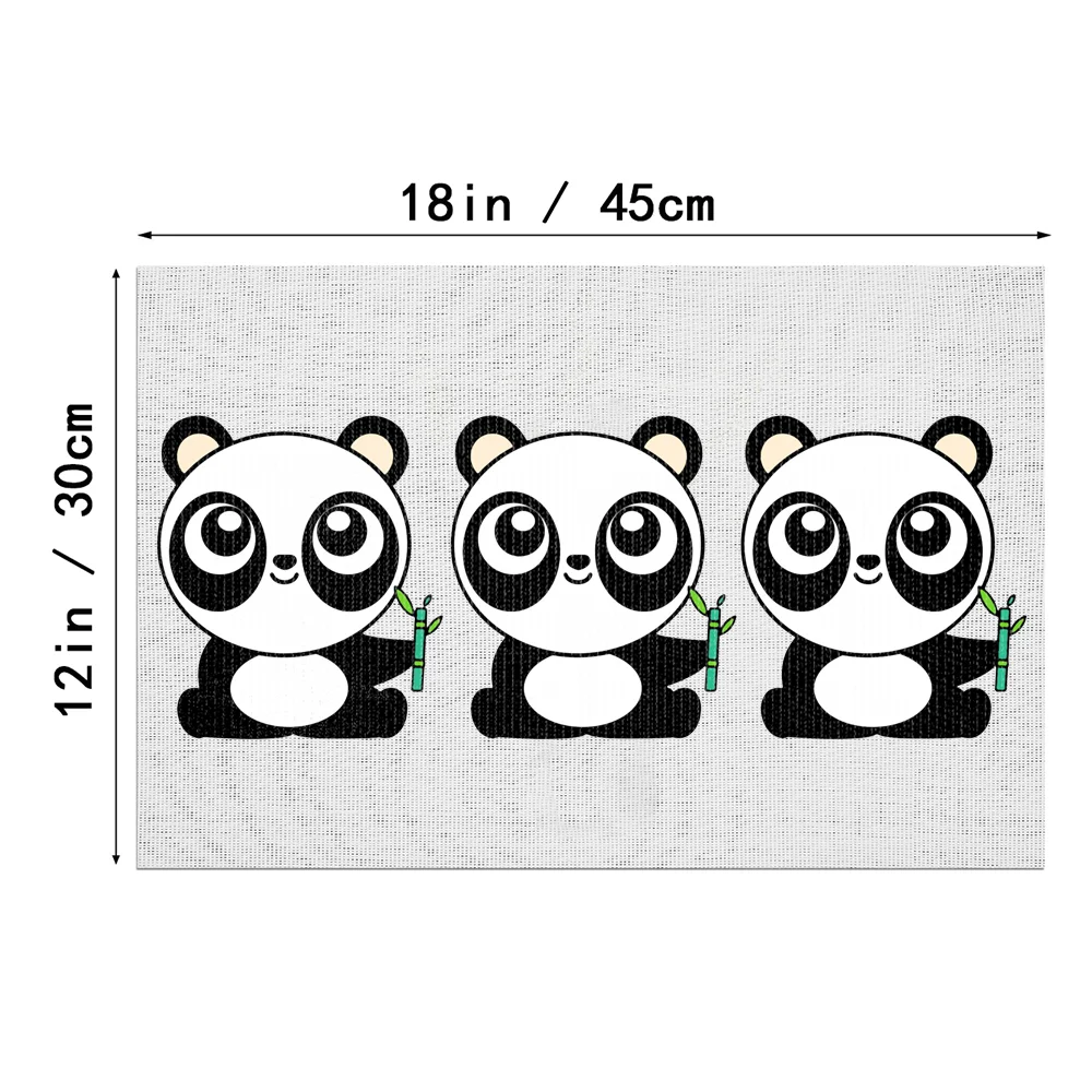 Скатерти с рисунком панды термостойкие коврики из ПВХ/полиэстера устойчивые к