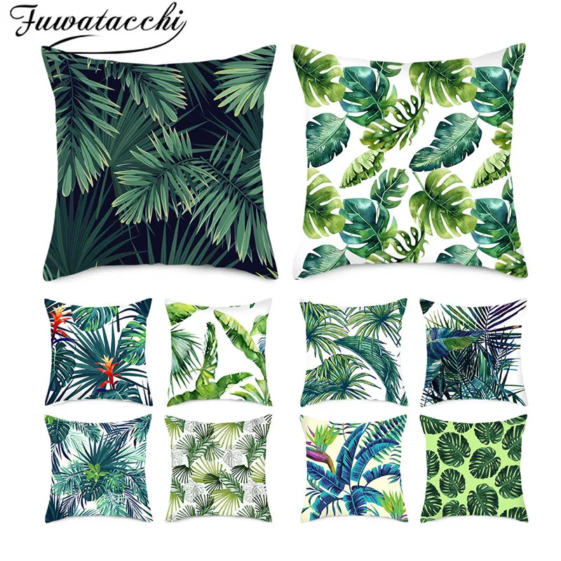 Чехол для подушки с изображением пальмовых листьев | Дом и сад