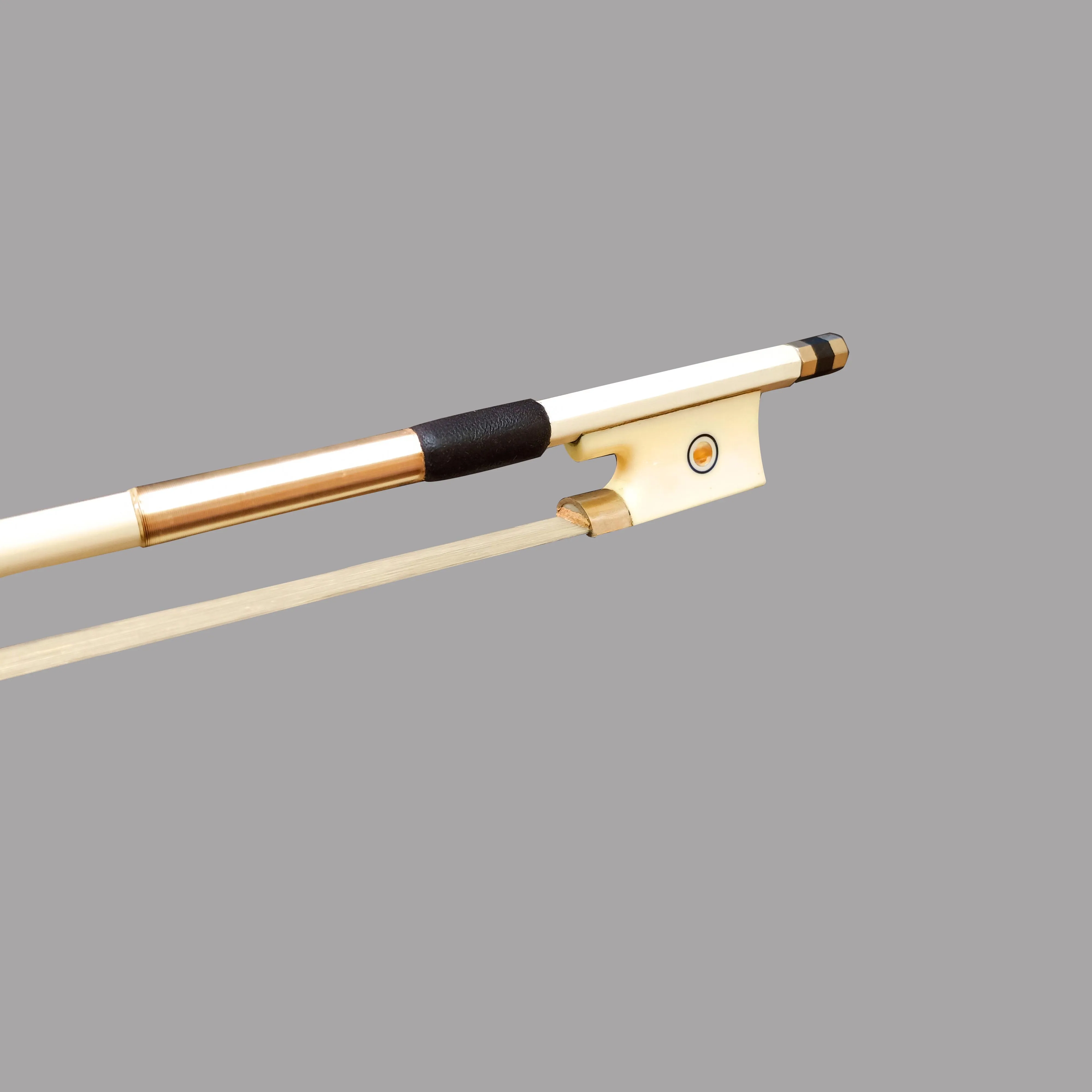 Freeshipping student fiddle bow white brazilwood round stick 4/4 violin bow violin part accessaries 3/4 1/2 1/4 1/8 1/10 1/16