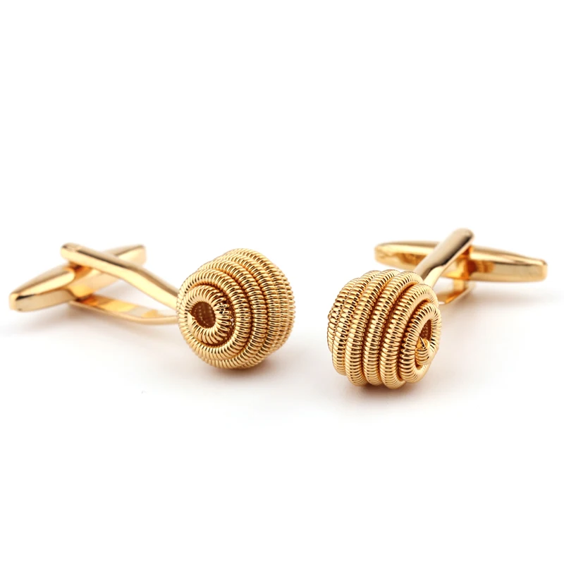 Golden twist shape Cufflinks French shirt Cuff Links free shipping | Украшения и аксессуары
