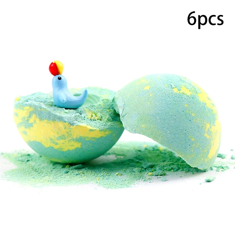 6Pcs/Set Kids Handmade Bath Bombs with Surpirse Toys Inside Essential Oil Colorful Bubble SPA Shower Salt Ball Body Cleaner Gift |