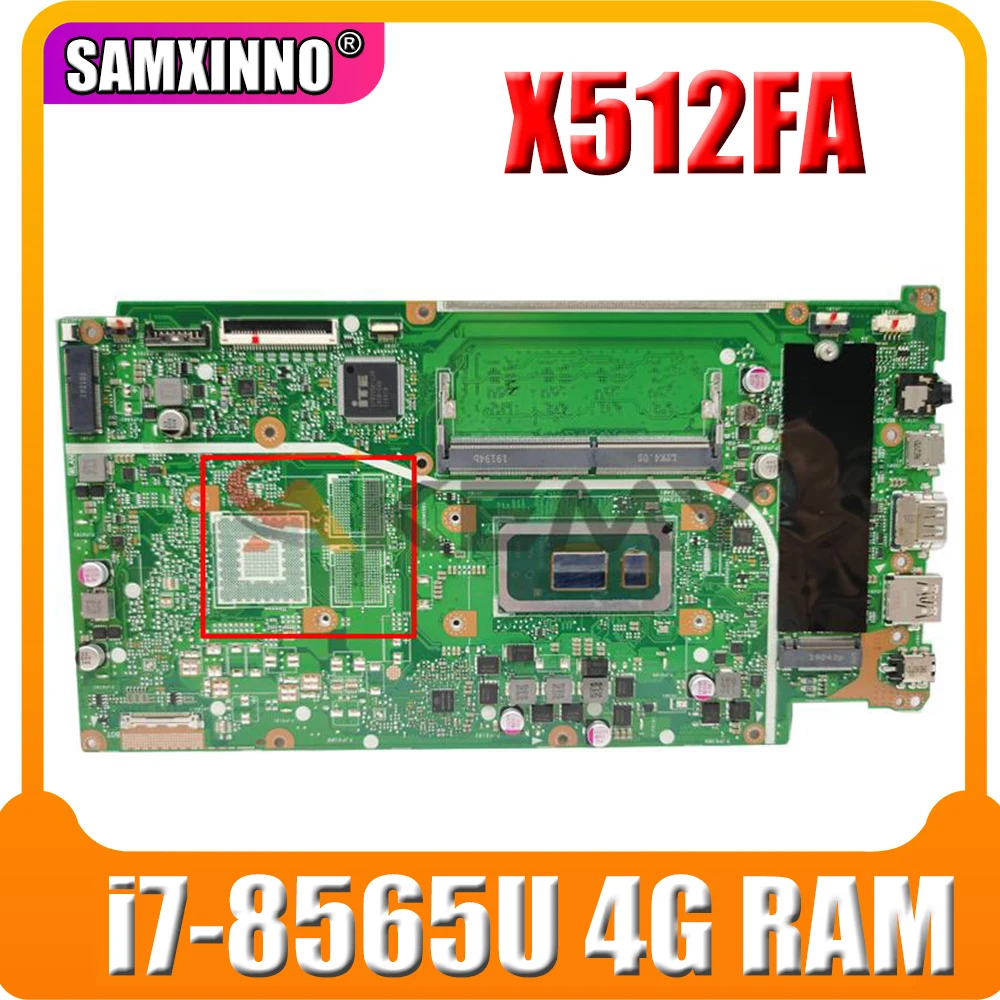 

Akemy для ASUS VivoBook 15 X512FA X512FF X512FL X512FB X512F F512FA A512F Laotop материнская плата X512FA материнская плата W/ i7-8565U + 4G RAM