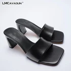 LMCAVASUN 2021 летние дизайнерские туфли, серые сандалии на толстом квадратном каблуке, женские сандалии с открытым носком, однотонные женские туфли