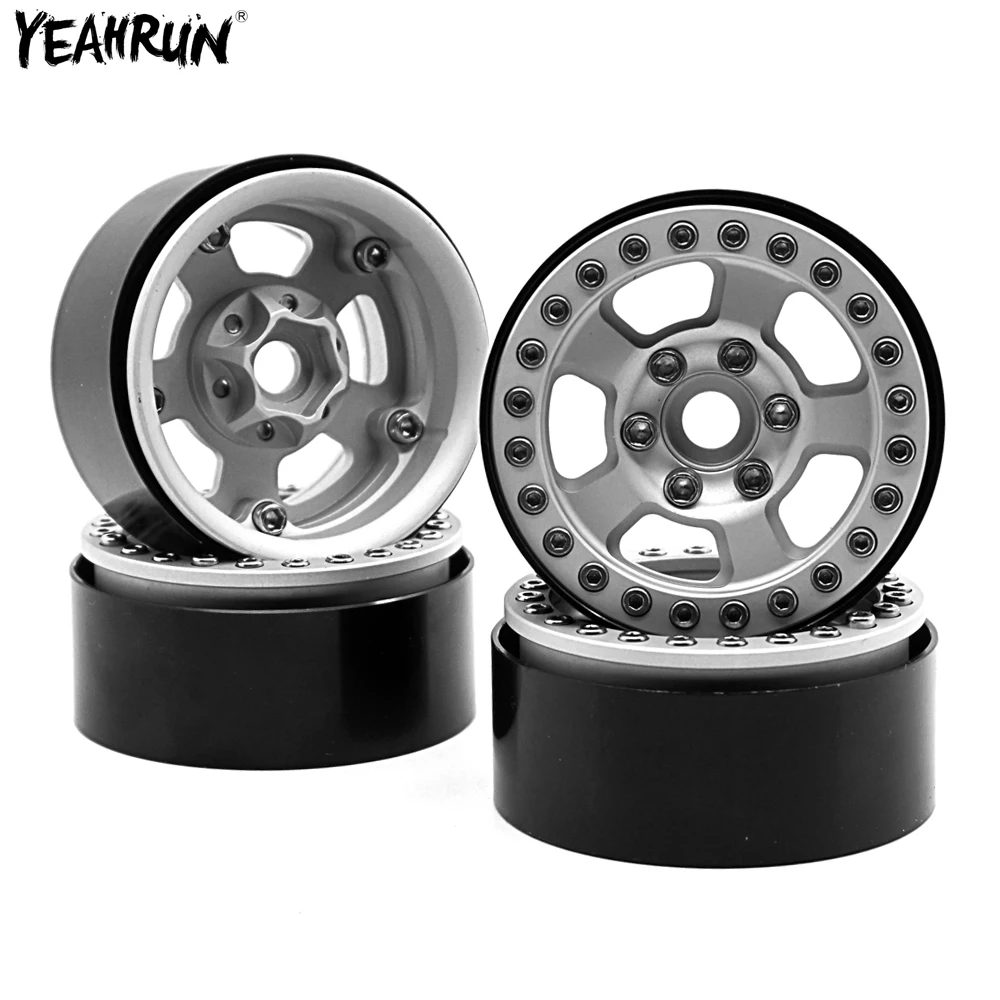 

YEAHRUN металлический сплав 1/10 RC Rock Crawler 1,9 дюйма, колесные диски Beadlock для Axial SCX10 90046 Tamiya CC01 D90, детали для радиоуправляемых автомобилей