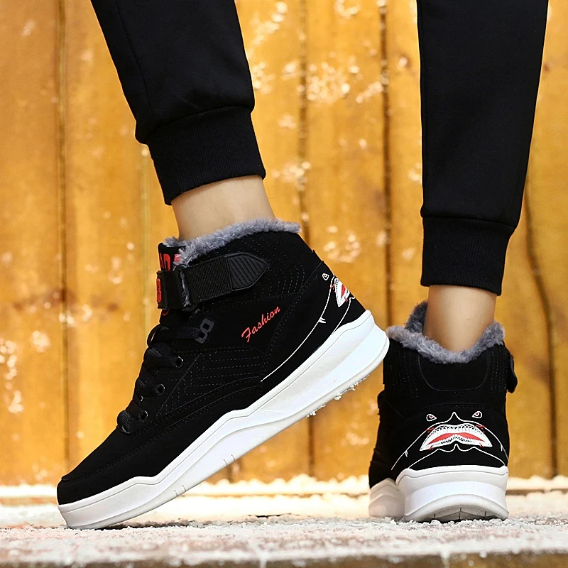 Мужская повседневная обувь женская зимняя хлопковая с высоким берцем маленькие