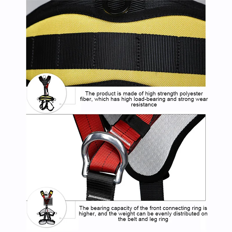 

Hot Rock Climbing Full Body Safety Belt Aerial Work Harness Anti Fall Removable Altitude Protection Equipment DO2