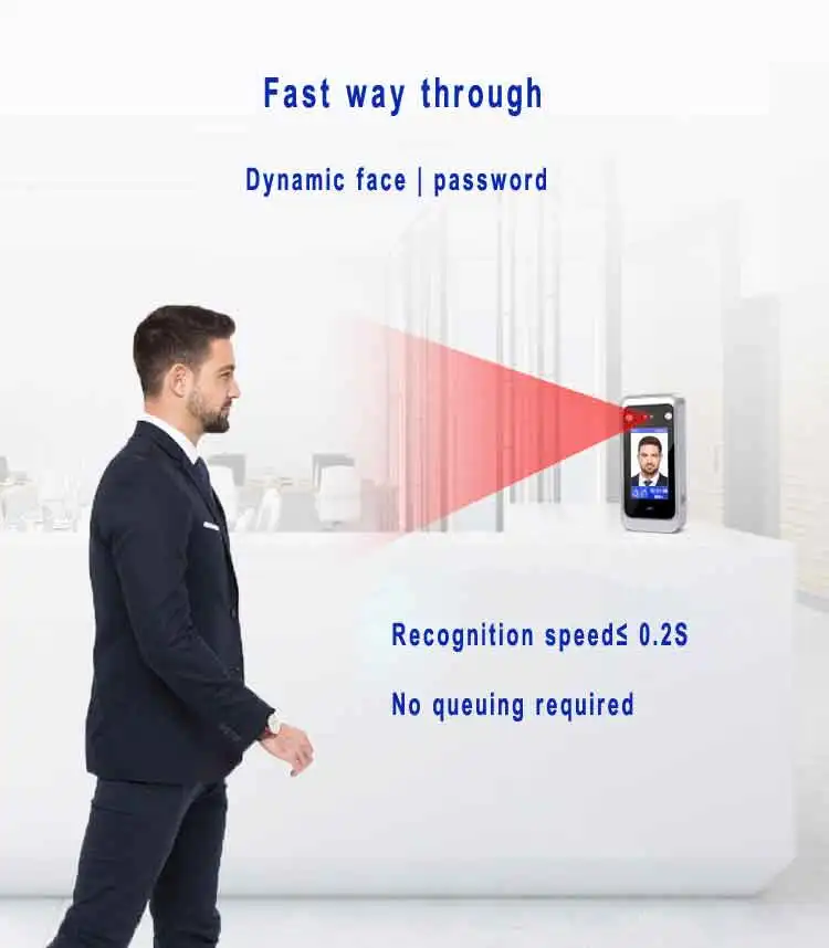 TCP Dynamic face recognition access control 1.0MP HD camera Visible light Anti photo and video | Безопасность и защита