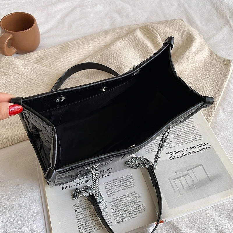 Большие сумки на одно плечо для женщин простые тоуты стеганая Женская