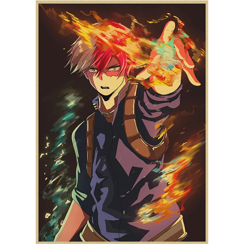 Моя геройская академия крафт-бумага печать четкое изображение художественная