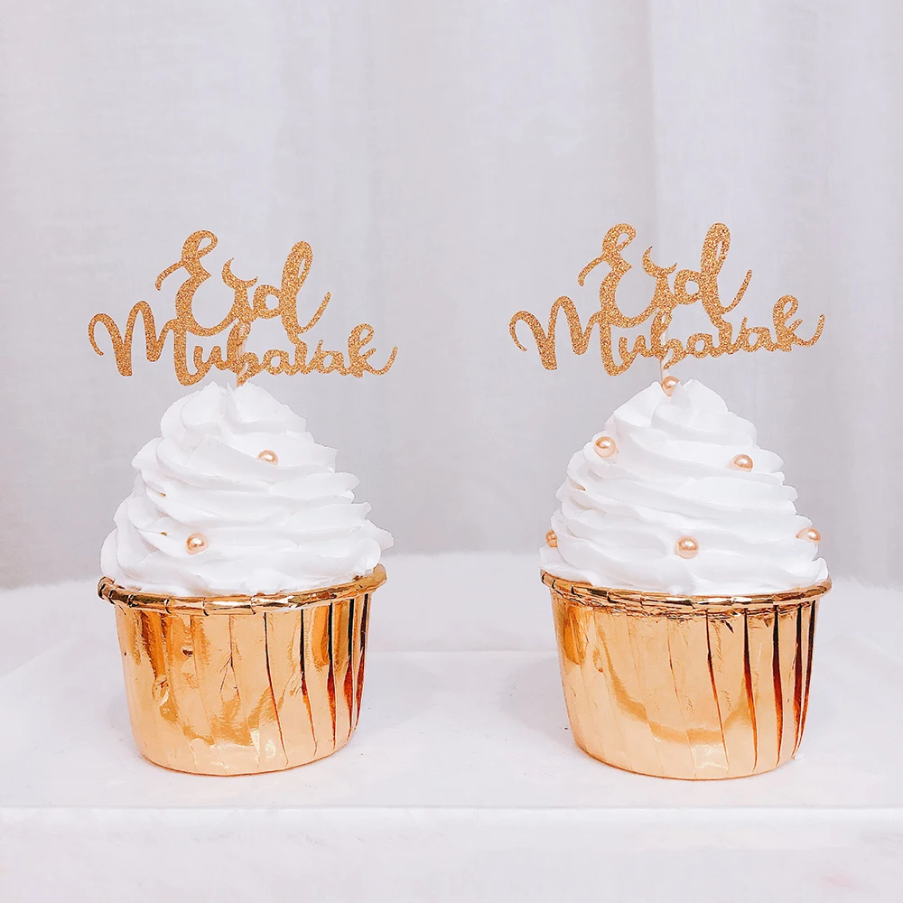 10 шт./лот буквы ИД Мубарак украшения для торта мусульманская Вечеринка фестиваль