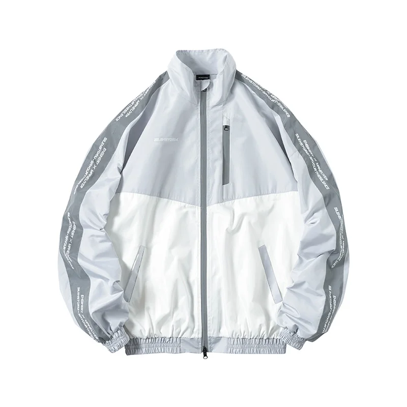 SILENSTORM Techwear мужская белая Светоотражающая куртка для бега спортивная форма