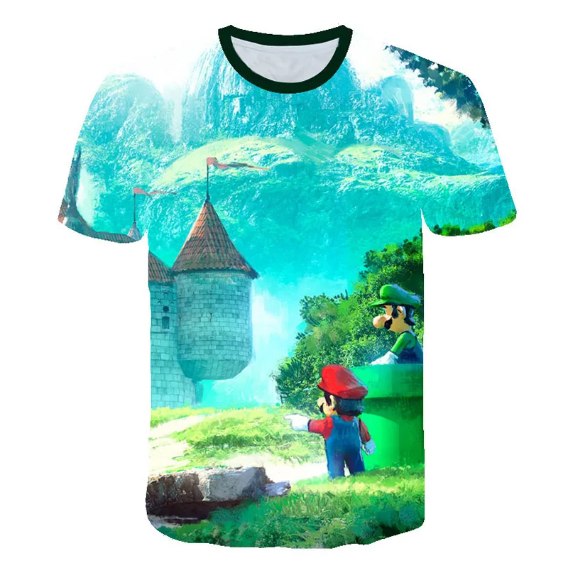 

Parent-child T-shirt 3D printing Boy Sonic Super Print Girl Fun T-shirt Summer Super Kids Men's Casual T-shirt