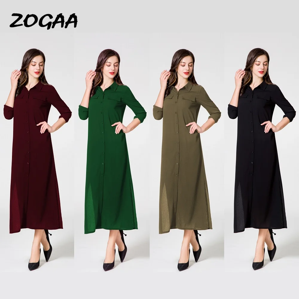 Женское платье макси ZOGAA летнее повседневное пляжное платье-футболка вечерние