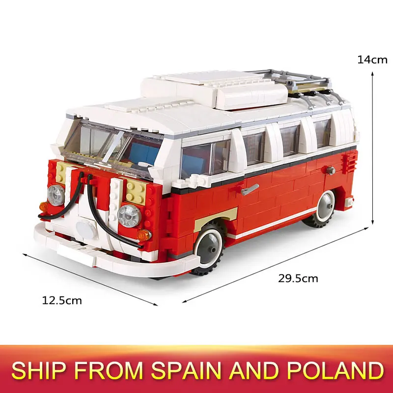 21001 Volkswagen T1 Camper/21003 Beetle/21002 Cooper строительные блоки кирпичи игрушки Совместимые 10220 10252 10242 подарки