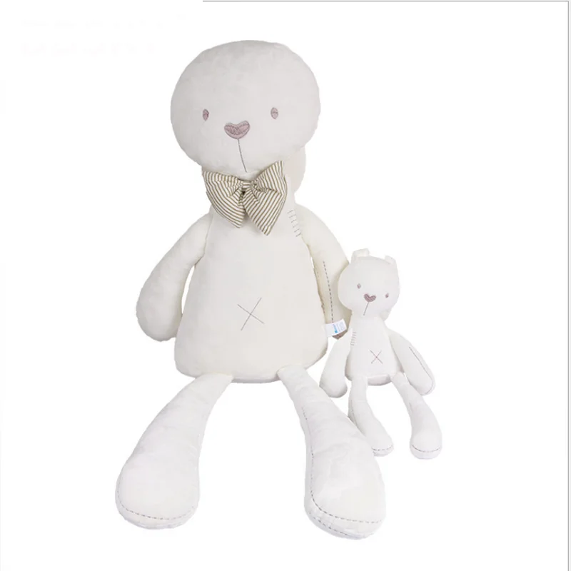 Baby Rabbit Sleeping Comfort Doll Plush Toys Smooth Obedient Sleep Calm Bow-tied long-legged rabbit | Игрушки и хобби