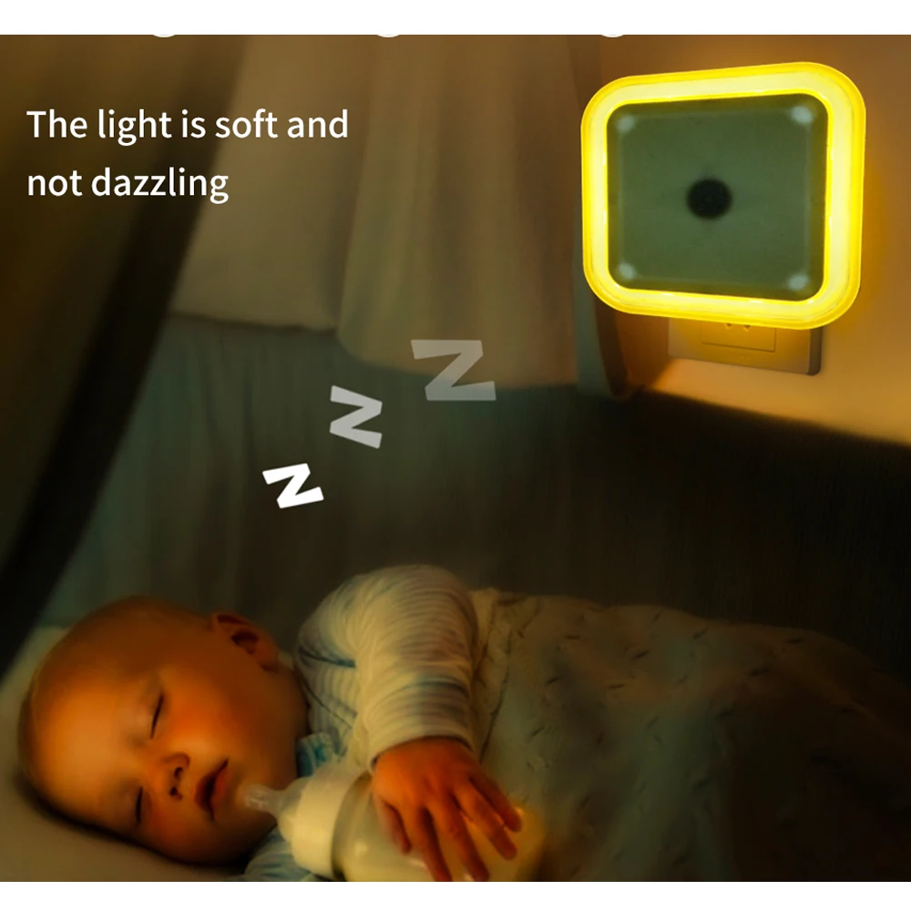 Tcosqy socket-type light-controlled night light with low brightness and not dazzling bedside bed at baby room bedroom | Лампы и