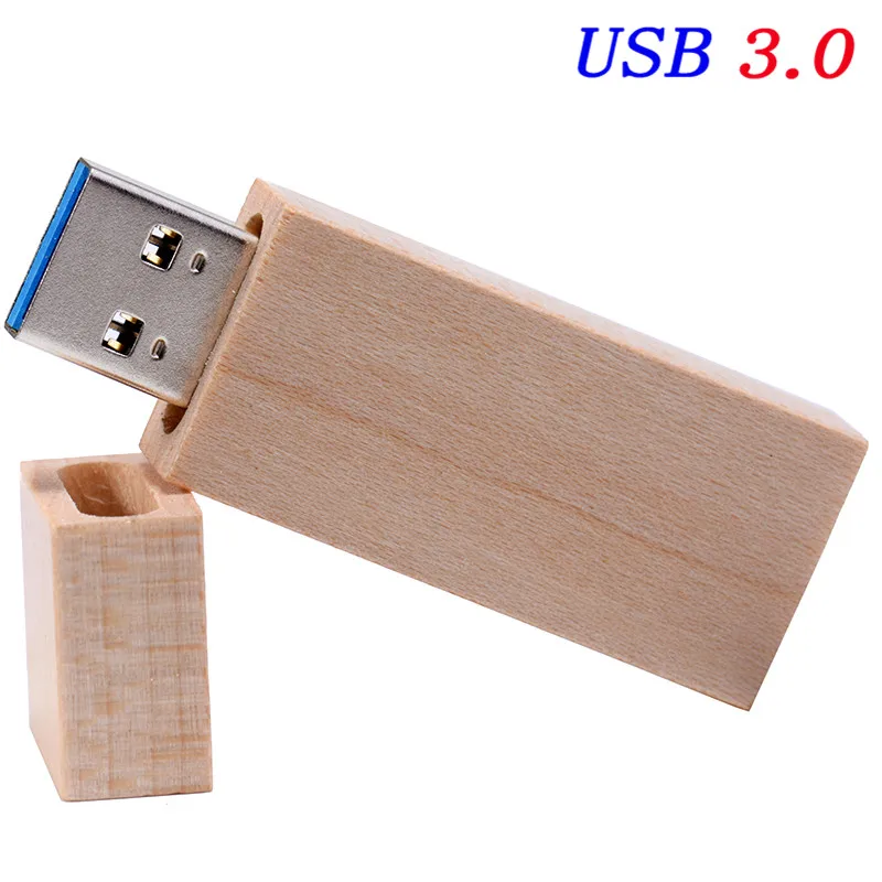 SHANDIAN USB 3,0 высокая скорость Пользовательский логотип Деревянная Карта памяти usb флэш-накопитель 4 ГБ 8 ГБ 16 ГБ 32 ГБ 64 ГБ U диск свадебный подарок - Цвет: Maple wood