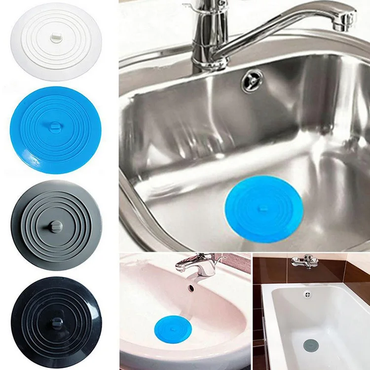 

15cm Large Silicone Bathtub Stopper Leakage-proof Drain Cover Sink Hair Stopper Tub Flat Plug Stopper Bathroom Accessories