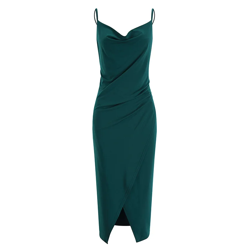 

Spaghetti Strap Party Dress 2021 Summer Dress V-neck Backless Sexy Dresses for Women Solid Casual Robe Femme Vestidos 13178