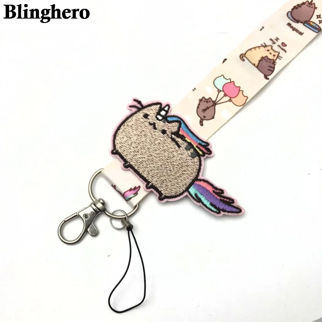 CA698 милый кот ключ талреп ID бейдж держатель Мобильный в виде животного телефон
