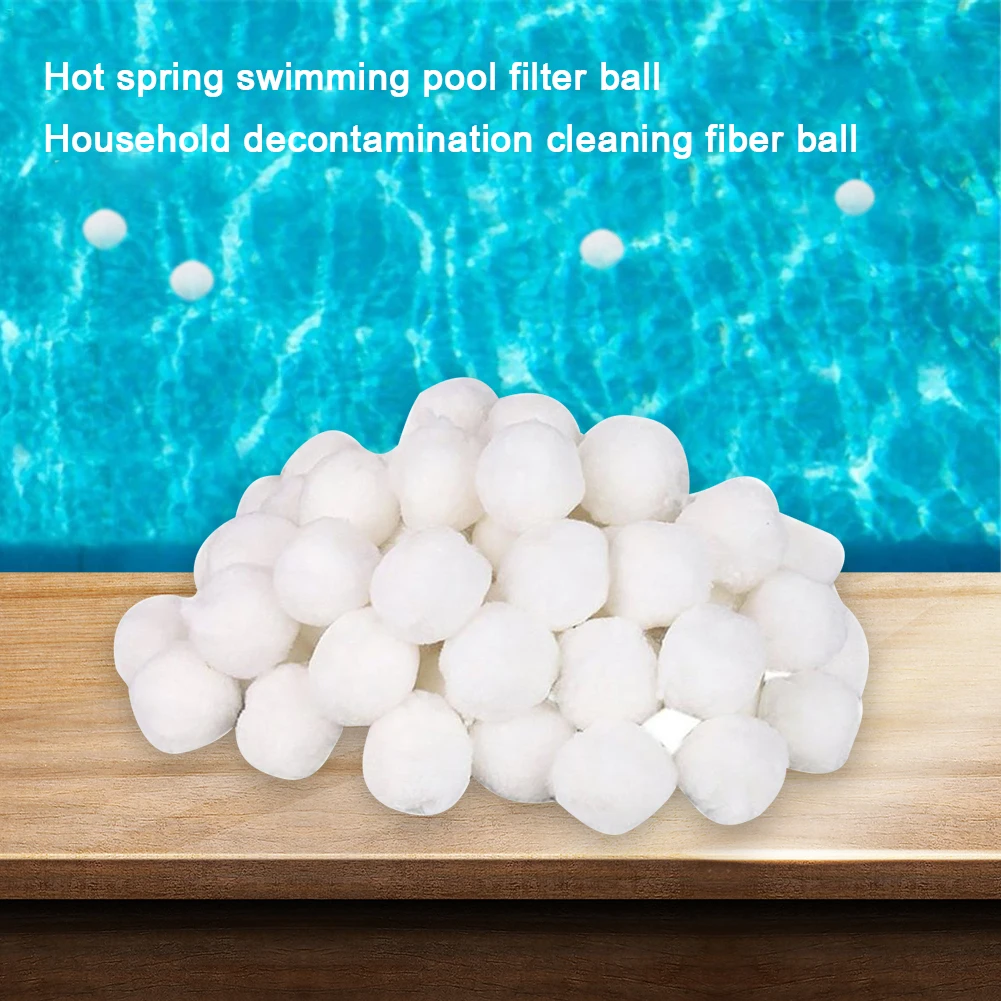 

200g/500g/700g White Pool Filter Balls Eco-friendly Swimming Pool Cleaning Equipment Filter Water Purification Fiber Cotton Ball