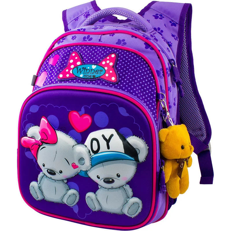 Известный бренд детские школьные сумки для девочек и мальчиков 3D Рисунок совы