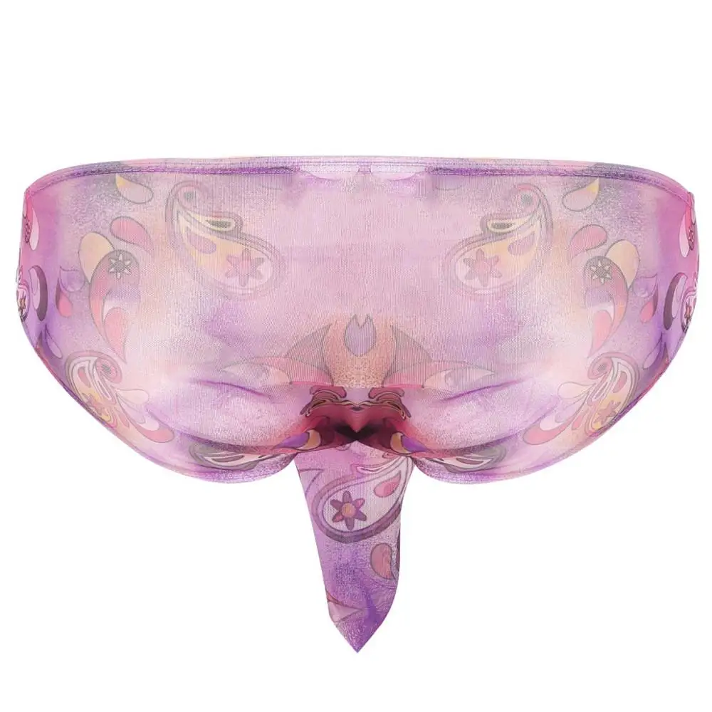 Сексуальное мужское нижнее белье прозрачное Сетчатое с низкой посадкой трусы