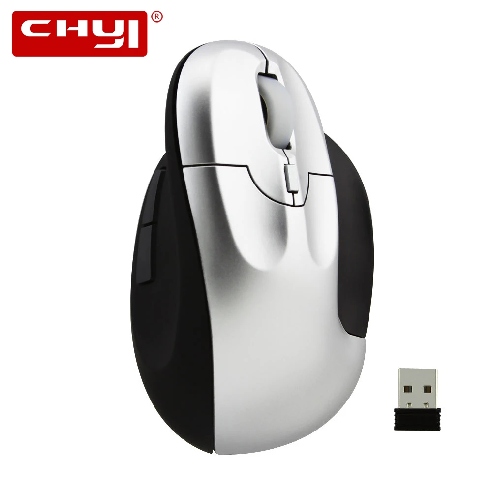 Перезаряжаемая компьютерная игровая мышь CHYI 2 4G 1600 DPI USB оптическая с большой