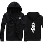 Мужское худи с флисовой подкладкой, черное худи в стиле рок-группы, 2017