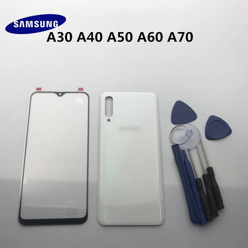 Новое оригинальное заднее стекло Samsung Galaxy A30 A40 A50 A60 A70 2019 Крышка батарейного