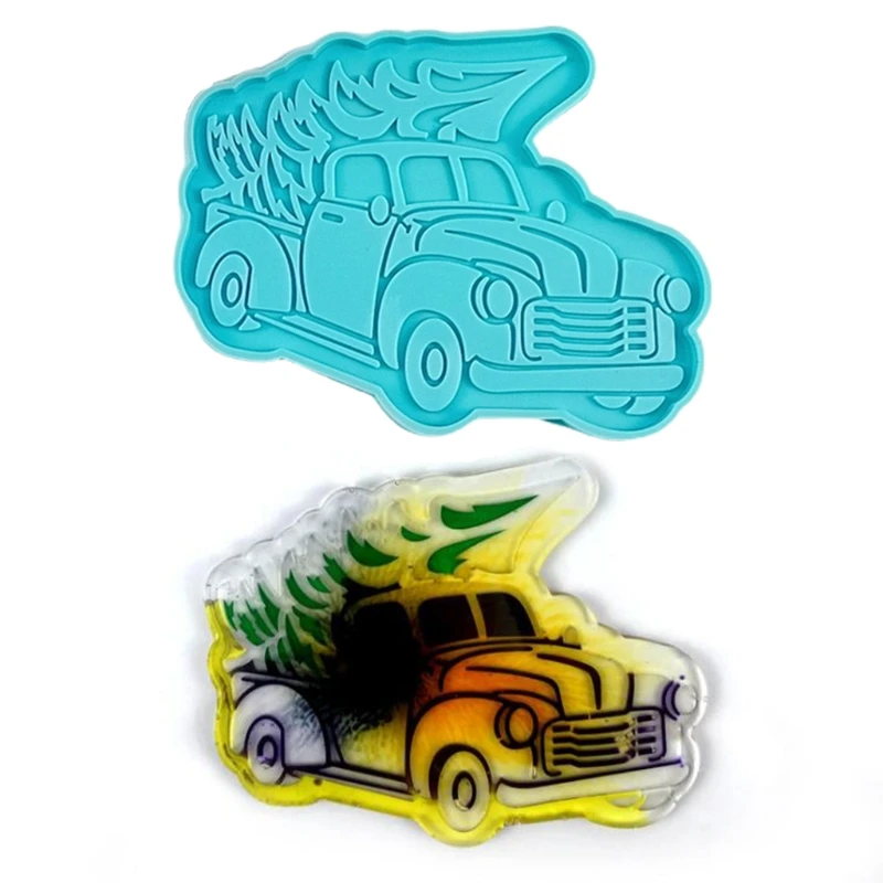 

Truck Car Coaster Epoxy Resin Mold Cup Mat Pad Silicone Mould DIY Crafts Decorations Ornaments Casting Tool