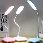 Светодиодная настольная лампа, USB Перезаряжаемый светильник для чтения с регулируемой яркостью, складные вращающиеся настольные лампы с сенсорным выключателем для кабинета, работы, спальни