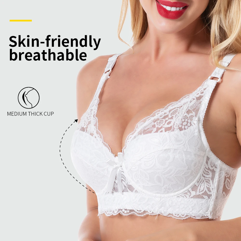 Размера плюс бюстгальтер женский кружевной без бретелек пуш-ап | Женская одежда