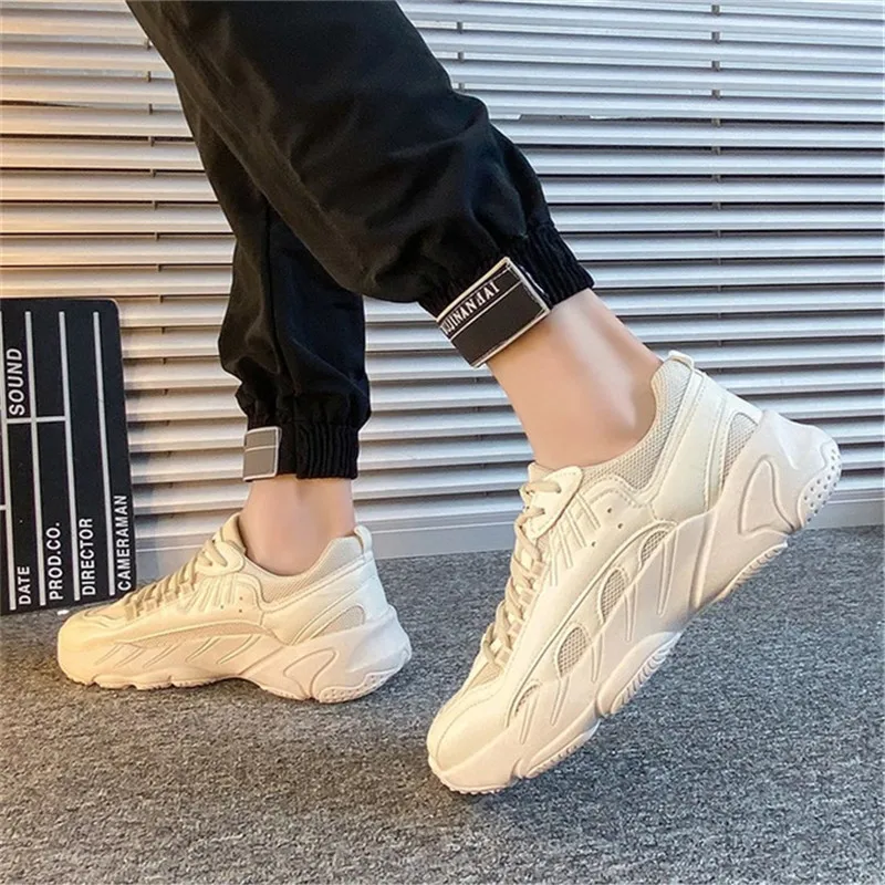 Кроссовки унисекс спортивные дышащие на платформе для бега в стиле ретро