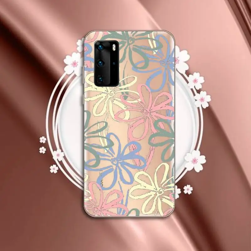 

Cute cartoon daisy flower Phone Case Transparent for Huawei P honor 8 10i 20 30 40 smart 2019