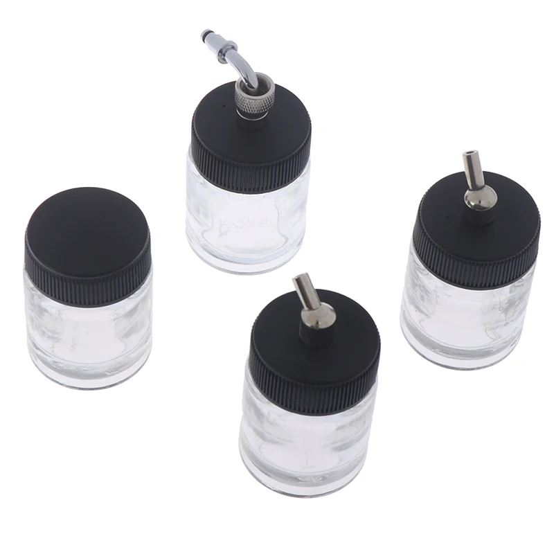 Стеклянная емкость для аэрографа стандартная всасывающая крышка с насосом